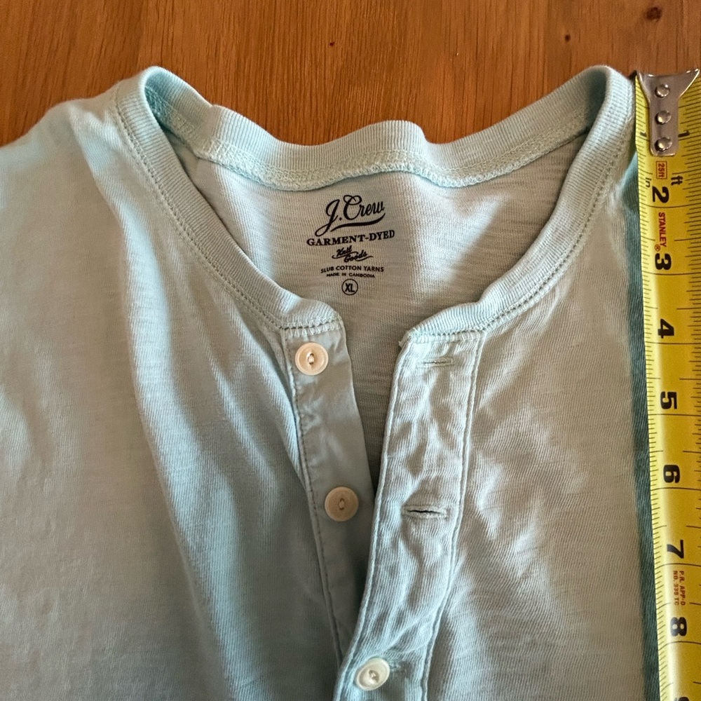 J. Crew Mint Green Short Sleeve Henley - Picture 8 of 11